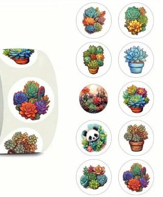 ➡️NEW⭕(10) 1" SUCCULENT STICKERS!!⭕PLANT⭕ (SET 2 of 2)