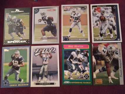 8 card Dallas Cowboys lot insert rc