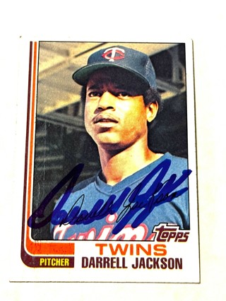 Autographed 1982 Topps 193 Darrell Jackson Minnesota Twins Baseball Card