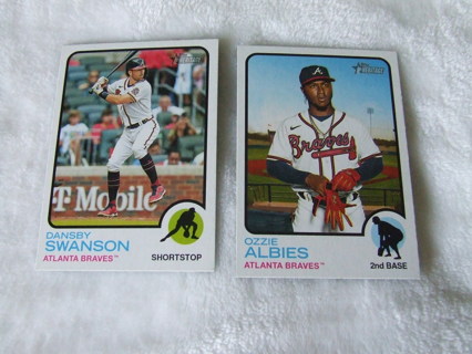 2022 Atlanta Braves Topps Heritage Card Lot of 2