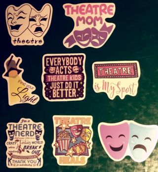 8 - "TO BE OR NOT TO BE, THEATRE" STICKERS