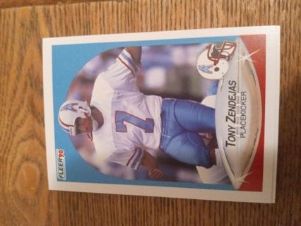 Tony Zendajas 1990 Fleer Houston Oilers