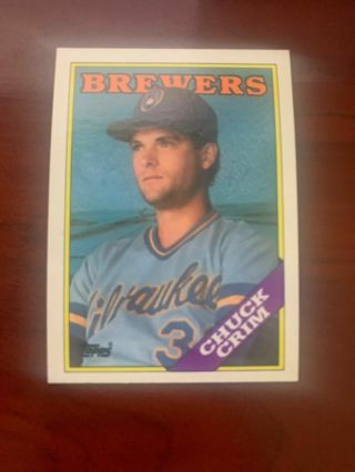 Chuck Crim 1988 Topps Milwaukee Brewers