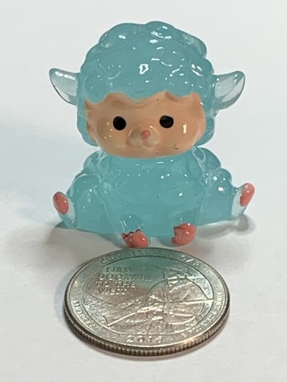 MINI LAMB~#3~BLUE~1 LAMB ONLY~GLOW IN THE DARK~FREE SHIPPING!