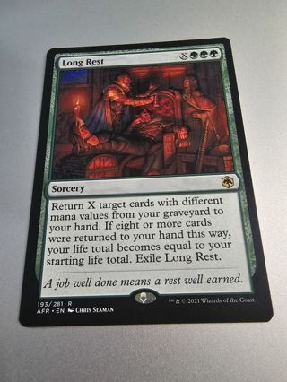 Magic the gathering mtg Long Rest rare card Forgotten Realms