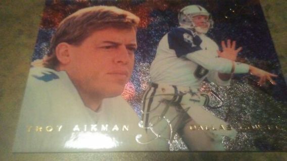 1995 FLAIR TROY AIKMAN DALLAS COWBOYS FOOTBALL CARD# 51