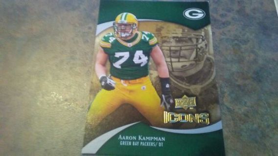 2009 UPPER DECK ICONS AARON KAMPMAN GREEN BAY PACKERS FOOTBALL CARD# 33