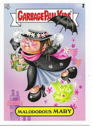 Brand New 2022 Topps Garbage Pail Kids Malodorous Mary Sticker From the Book Worms Set 