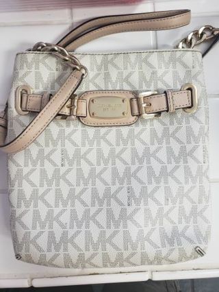 Michael Kors Crossbody Canvas Handbag (Tan )
