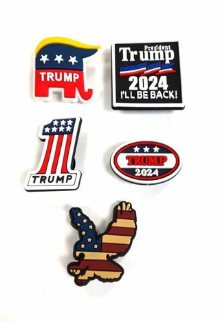 LAST TIME LISTING ~ Lot Of 5 Donald Trump/America Jibbitz Shoe Charms