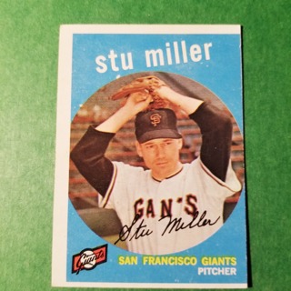 1959 - TOPPS BASEBALL CARD NO. 183 - STU MILLER- GIANTS