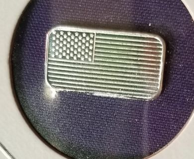 One gram .999 pure fine Silver bar collectible ☆US FLAG☆