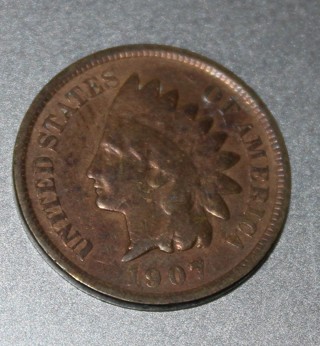 1907 Indian Head Penny Cent United States Coin