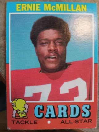 1971 TOPPS ERNIE MCMILLAN ST. LOUIS CARDINALS FOOTBALL CARD# 161