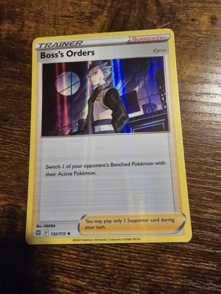 Pokemon Boss's Orders holo rare card 132/172