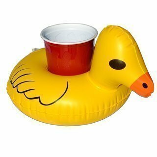 Inflatable Duckie Drink Coaster for the Pool