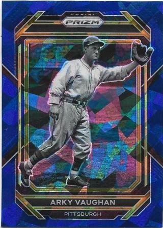 2023 PRIZM ARKY VAUGHAN BLUE CRACKED ICE PRIZM REFRACTOR CARD