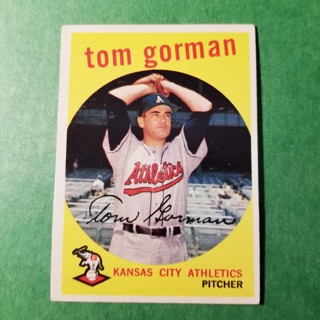 1959 - TOPPS BASEBALL CARD NO. 449 - TOM GORMAN - A'S - SHARP