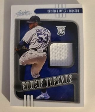 2021 Absolute Baseball Cristian Javier rookie patch card