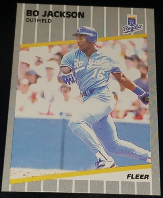 1989 ⚾ Fleer #285 Bo Jackson ⚾ Kansas City Royals