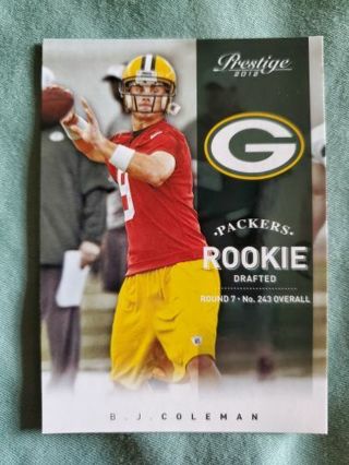 2012 Panini Prestige Rookie B.J. Coleman