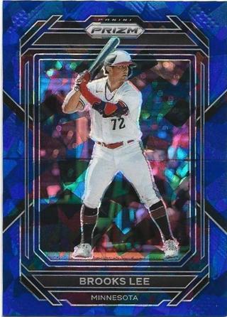 2023 PRIZM BROOKS LEE BLUE CRACKED ICE PRIZM REFRACTOR CARD