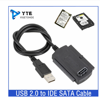 YIGETOHDE USB 2.0 to IDE SATA Cable 3 in 1 S-ATA 2.5 3.5 Inch Hard Drive Disk HDD Adapter 