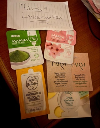 Skincare samples (listing 2 