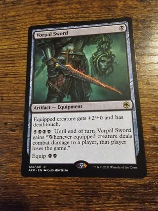 Magic the gathering mtg Vorpal Sword rare card Forgotten Realms