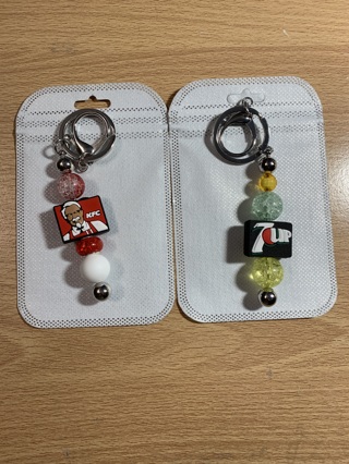 KFC AND 7UP KEYCHAINS~NEW~FREE SHIPPING!