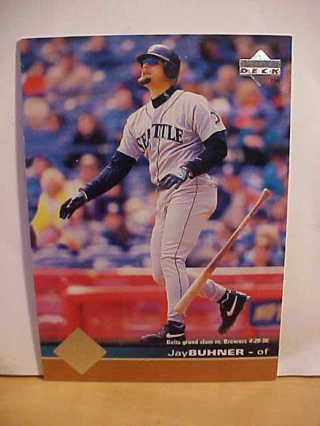 1996 Upper Deck Jay Buhner Baseball Card #177, Seattle Mariners 