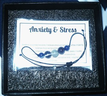 Healing Bracelet for Anxiety and Stress-Amethyst, Blue Sodalite, and Labradorite