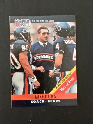 Chicago Bears Hall of Fame Coach Mike Ditka Football Card