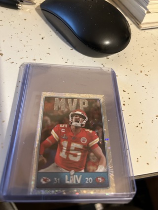 2020 panini foil sticker super bowl LIV mvp patrick mahoms