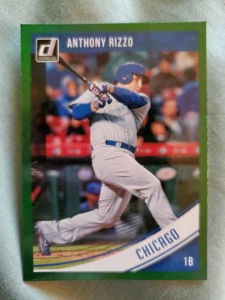 2018 Donruss Holo Green Anthony Rizzo