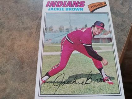 1977 TOPPS JACKIE BROWN CLEVELAND INDIANS BASEBALL CARD# 147