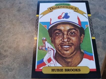 1986 DONRUSS DIAMOND KINGS HUBIE BROOKS MONTREAL EXPOS BASEBALL CARD# 17