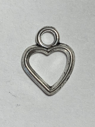 SILVER HEART CHARMS~#13~FREE SHIPPING!