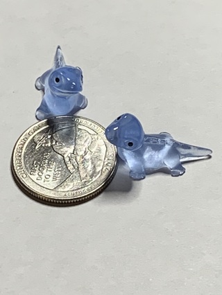 LIZARDS~#8~BLUE~SET OF 2~GLOW IN THE DARK~FREE SHIPPING!