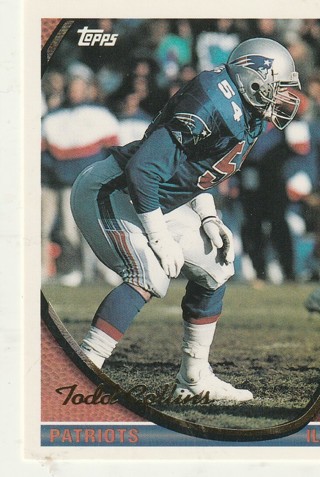 Collectable New England Patriots Football Card: 1994 Todd Collins
