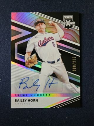 2020 Panini Elite Extra Edition Prime Numbers Autograph Bailey Horn