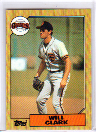 Will Clark, 1987 Topps ROOKIE Card #420, San Francisco Giants, (L3)