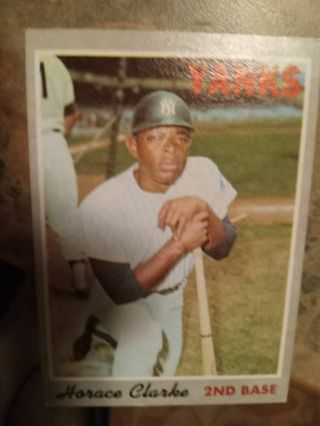 1970 T.C.G. HORACE CLARKE NEW YORK YANKEES BASEBALL CARD# 623