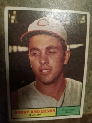 1961 TOPPS HARRY ANDERSON CINCINNATI REDS BASEBALL CARD# 76