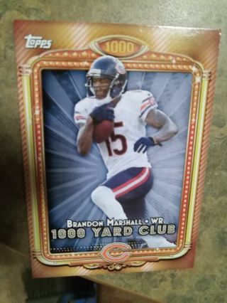 2013 TOPPS 1000 YARD CLUB BRANDON MARSHALL CHICAGO BEARS FOOTBALL CARD# 7