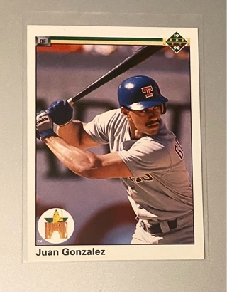 Juan Gonzalez rookie card