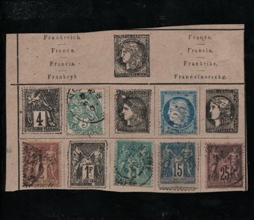 old pages France L@@K four scans 35 stamps all prior to 1945
