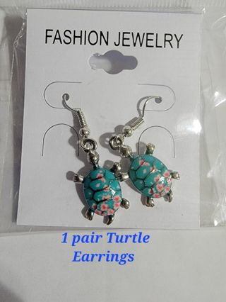 1 pair Turtle Earrings