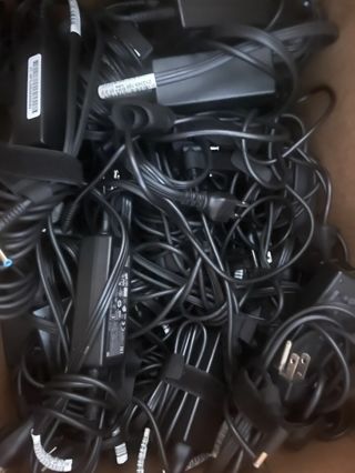Box of Assorted Wires, Cables & Cords