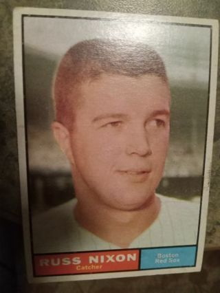 1961 TOPPS RUSS NIXON BOSTON RED SOX BASEBALL CARD# 53